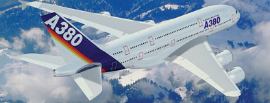 The A380 weighs in at 747560 tonnes