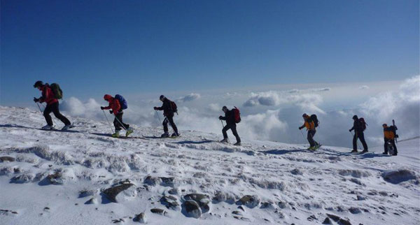 Romania snow hiking